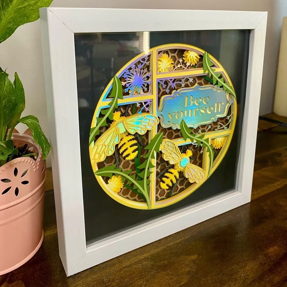 3D Bee Yourself Shadowbox
